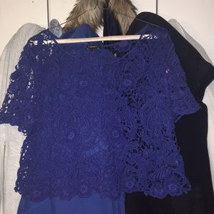 See through shirt, blue